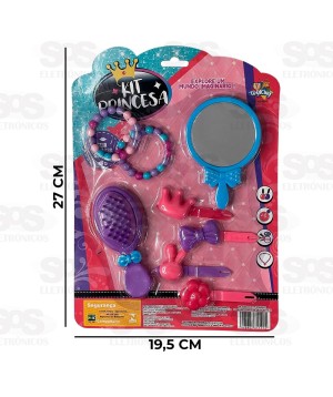 Kit De Beleza Princesa Com 8 Peças Toy King TK-AB4334