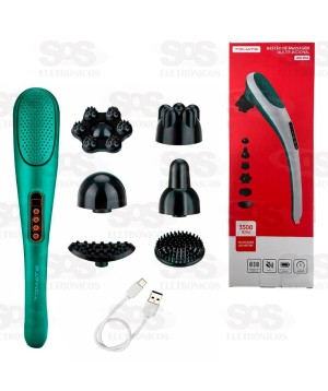 Bastão De Massagem Multifuncion 15 Velocidades Tomate AM-014