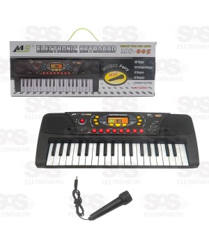 Teclado Infantil Com Microfone Toy King TK-AB3305