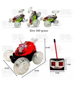 Carro Maluco Gira 360º Com Controle Remoto e Luzes Toy King TK-1574
