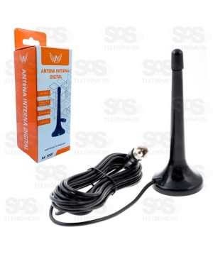 Mini Antena Interna Com Imã 3 Metros Altomex AL-3001