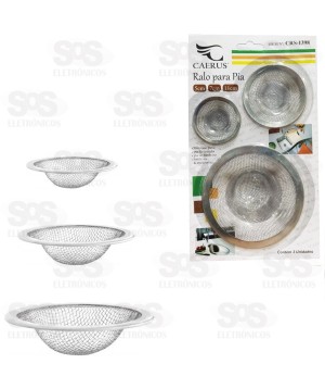 Kit Ralo Para Pia 3 Unidades Aço Caerus CRS-1398