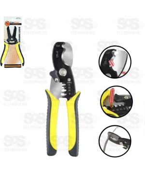 Alicate Crimpador Para Desencapar Cabos Troya Tools 1021