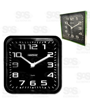 Relógio De Parede Arábico Quadrado Maxtime MX 40016-4