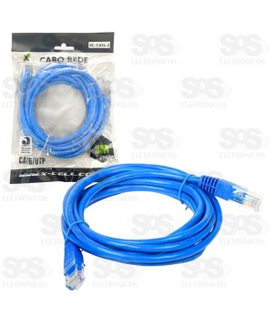 Cabo De Rede CAT6 LAN 3 Metros X-cell XC-CAT6-3
