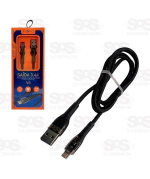 Cabo De Dados Micro USB V8 3.4A 1 Metro Inova CBO-20289