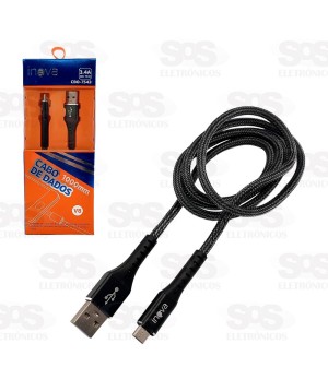 Cabo De Dados Micro USB V8 3.4A 1 Metro Inova CBO-7543