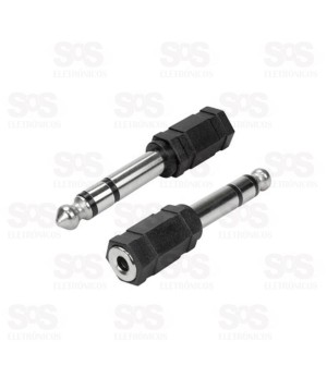 Adaptador P10 Stereo Para P2 Com 10 Unidades Xtrad 559