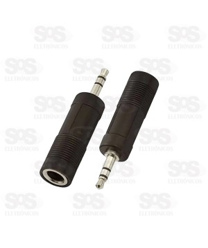 Adaptador P2 Stereo Para P10 Com 10 Unidades Xtrad-558 LE-5533