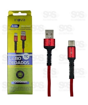 Cabo De Nylon Reforçado Type C 1 Metro Inova CBO-7547