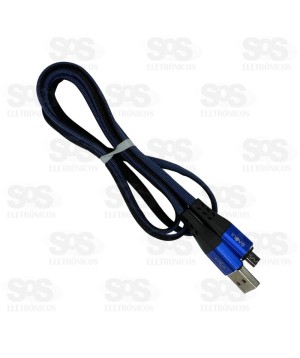 Cabo De Dados Reforçado Duo Veludo Micro USB V8 1 Metro Inova CBO-7549