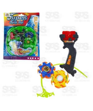 Kit Beyblade Com Arena 2 em 1 Super Tornado Toy King TK-2144