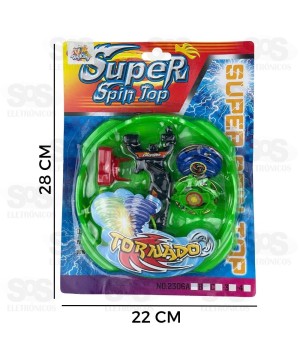 Kit Beyblade Com Arena 2 em 1 Super Tornado Toy King TK-2144