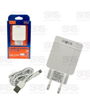 Carregador Super Rápido 40W Com Cabo Micro V8 Inova CAR-3132S