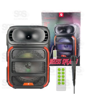 Caixa De Som Karaokê Grave e Agudo Com Microfone KTS-1597