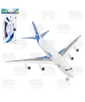 Avião Aeroplano H620 Fricção Com Som e Luz Para Montar Toy King TK-1208