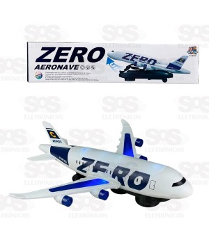 Avião Infantil Bate e Volta Com Luzes e Sons TK-AB2908