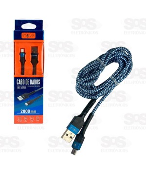 Cabo De Dados Micro USB V8 3.4A 2 Metros Inova CBO-20105