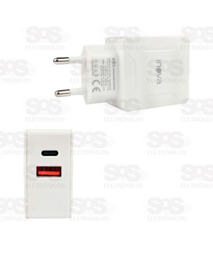 Carregador Com Cabo Micro USB V8 20W+25W Inova CAR-3261S