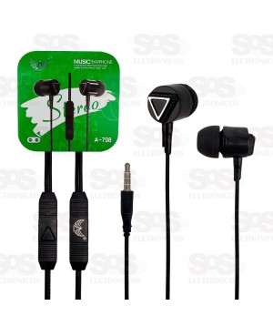 Fone de Ouvido Estéreo Com Microfone Altomex A-798