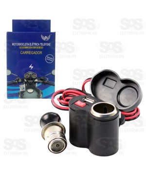 Carregador USB e Acendedor para Motos 12V Altomex AL-28CH