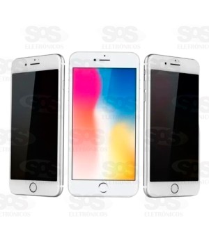 Película Cerâmica Privacidade Branca Iphone 6 Plus/7 Plus/9 Plus