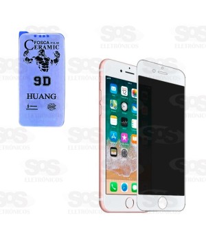 Película Cerâmica Privacidade Branca Iphone 6G/7G/8G