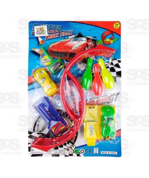 Pista Lança Carrinhos Looping Toy King TK-AB5157