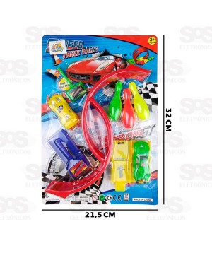 Pista Lança Carrinhos Looping Toy King TK-AB5157