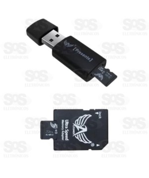 Cartão De Memória 4GB Com Adaptador SD E Leitor de Cartão Altomex AL-MO-4