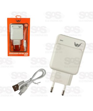 Carregador Rápido 2 USB 5.1A Com Cabo Type C Altomex AL-9083-TY