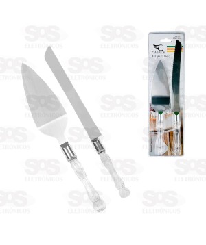 Kit Para Bolos Espátula e Faca Inox Caerus CRS-1542 / CRS-2816
