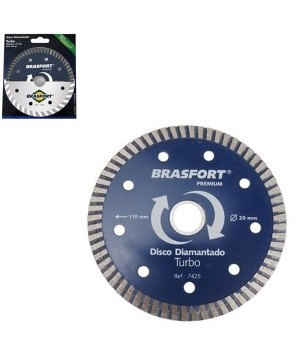 Disco Diamantado Liso Premium 110x20mm Brasfort 7423 Unidade