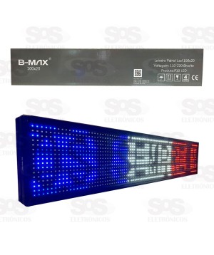 Painel de LED Letreiro 3 Cores 100x20CM B-Max P10