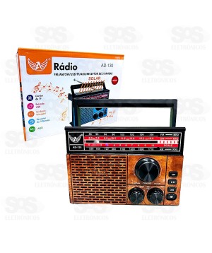 Rádio Retrô Bluetooth AM/FM Com Lanterna 3 Bandas Altomex AD-130