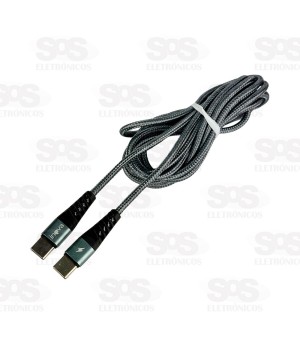 Cabo De Dados Type C Para Type C 65W 2 Metros Inova CBO-12222