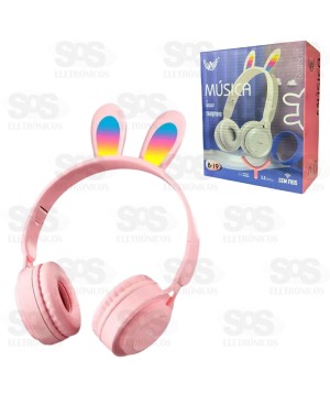 Fone de Ouvido Sem Fio Orelha De Coelhinho RGB Altomex B-19C