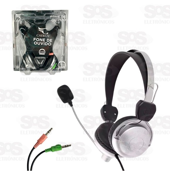 Fone De Ouvido Super Bass Com Microfone Caerus CRS-1333