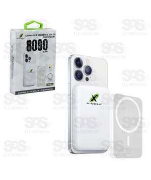 Carga Extra 8000mAh Magnético Por Indução X-Cell XC-BANK-15
