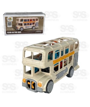 Ônibus Gear Retro Bate e Volta Com Luzes e Sons Toy King TK-AB6355