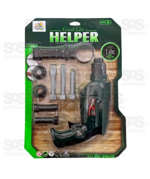 Kit Ferramentas Parafusadeira Com 9 Peças Toy King TK-AB5376