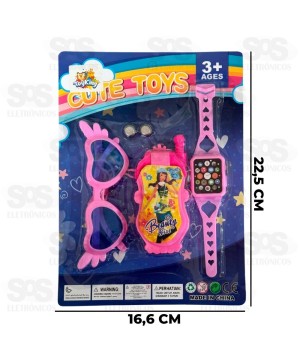 Kit Celular Musical Com Acessórios Toy King TK-AB6299