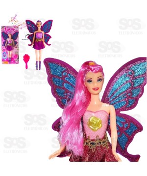 Boneca Fada Com Luz e  Som Toy King TK-1807