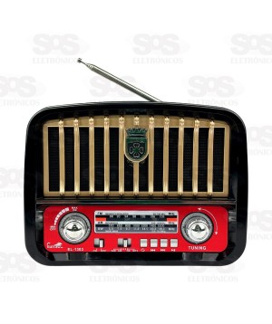 Rádio Retrô 3 Bandas Com Lanterna Eletro Mex EL-1303