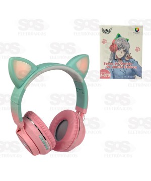 Fone De Ouvido Orelhas De Gatinho RGB Altomex A-079