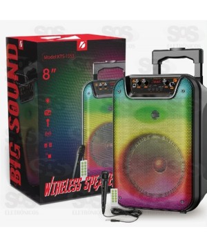 Caixa De Som 25W Com Microfone e Controle KTS-1553