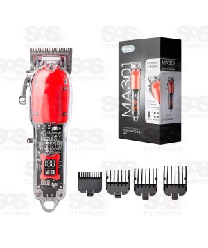 Máquina de Cortar Cabelo Profissional Com Painel Knup MA301