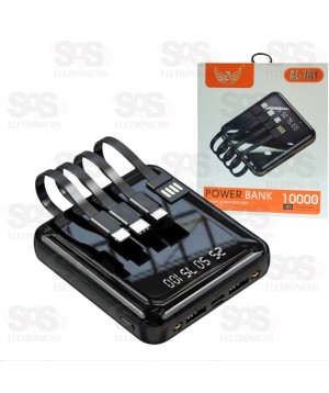 Carga Extra 10.000mAh Com 4 Cabos e Lanterna Altomex AL-781