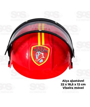 Capacete Bombeiro Com Viseira Móvel Pica Pau 515