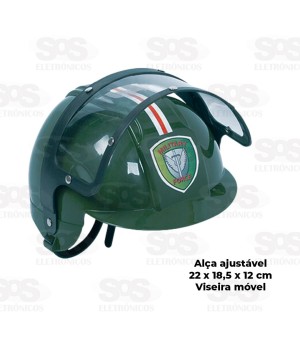Capacete Militar Com Viseira Móvel Pica Pau 516